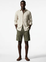 Aero Luxe™ Linen Casual Shirt Sand Biege