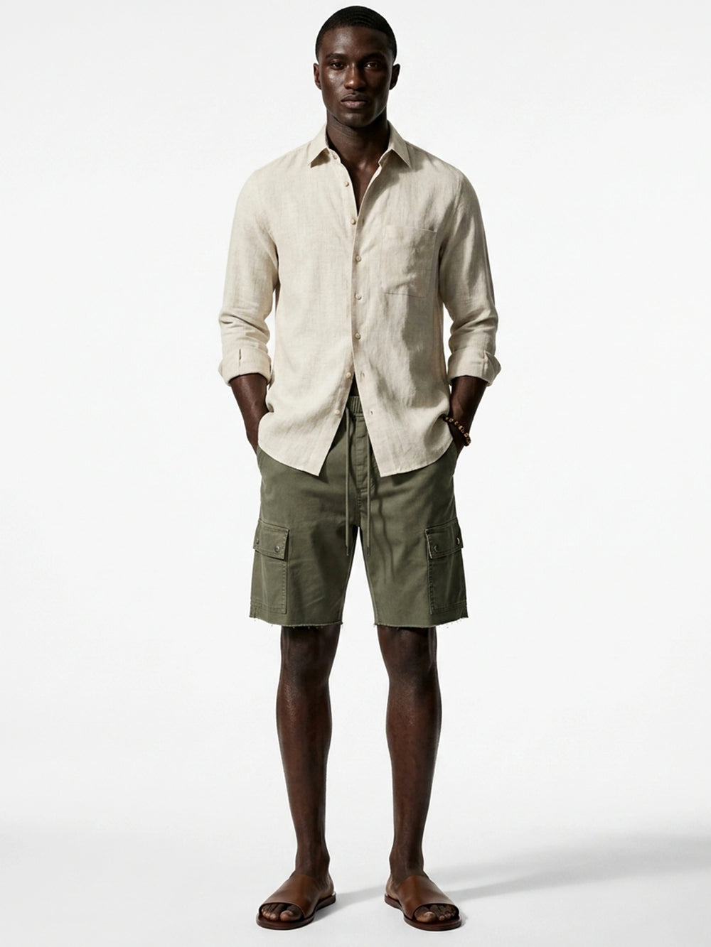Sand Linen Casual Shirt