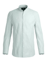 100% Linen Shirt Mandari Collar Sky Blue
