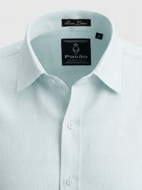 100% Linen Sky Blue Shirt