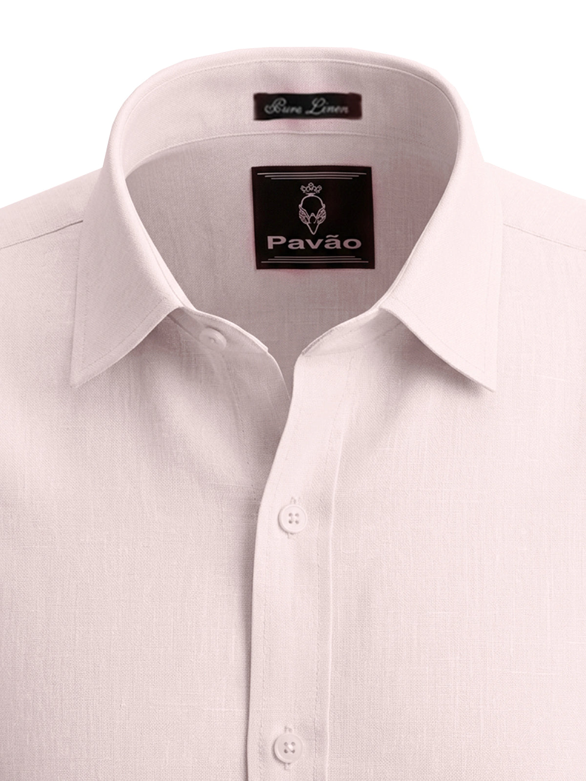 100% Linen Formal Shirt Blush Pink