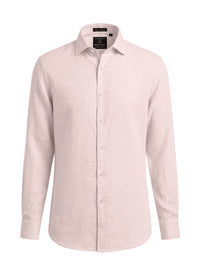 100% Linen Formal Shirt Blush Pink