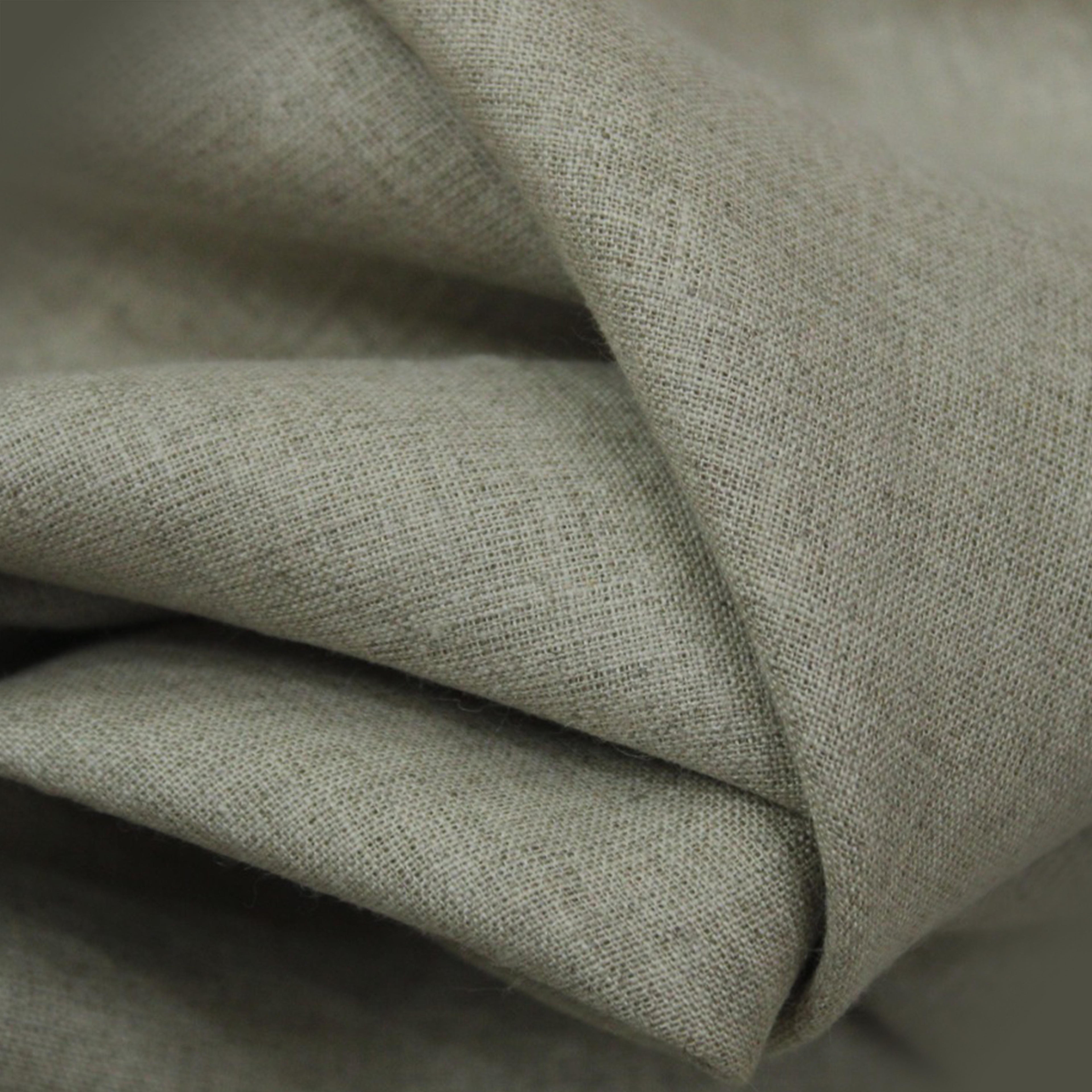 Long Collar Formal Linen Shirt With Pocket Natural Dark