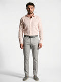 Blush Pink Linen Formal Shirt