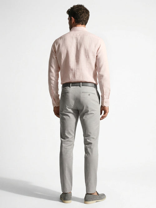 Blush Pink Linen Formal Shirt