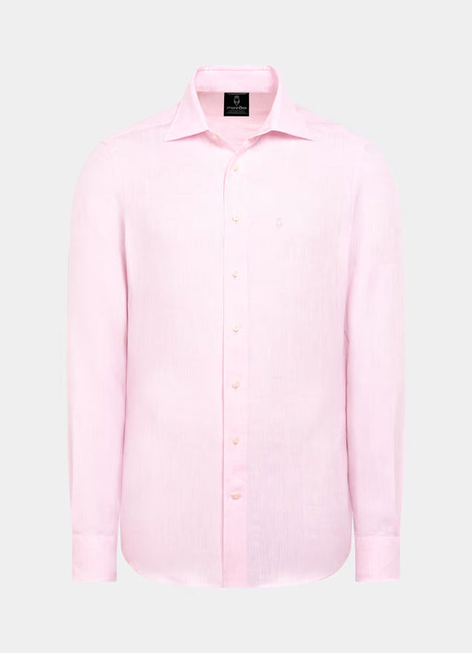 100% Linen Shirt Baby Pink