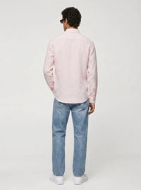 100% Linen Casual Shirt Blush Pink