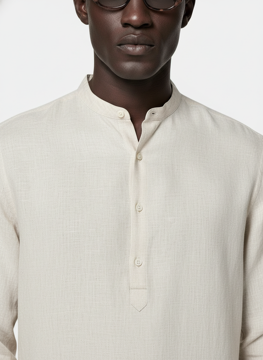 100% Linen Kurta Biege