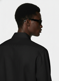 100% Linen Shirt Black