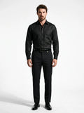 Jet Black Linen Formal Shirt