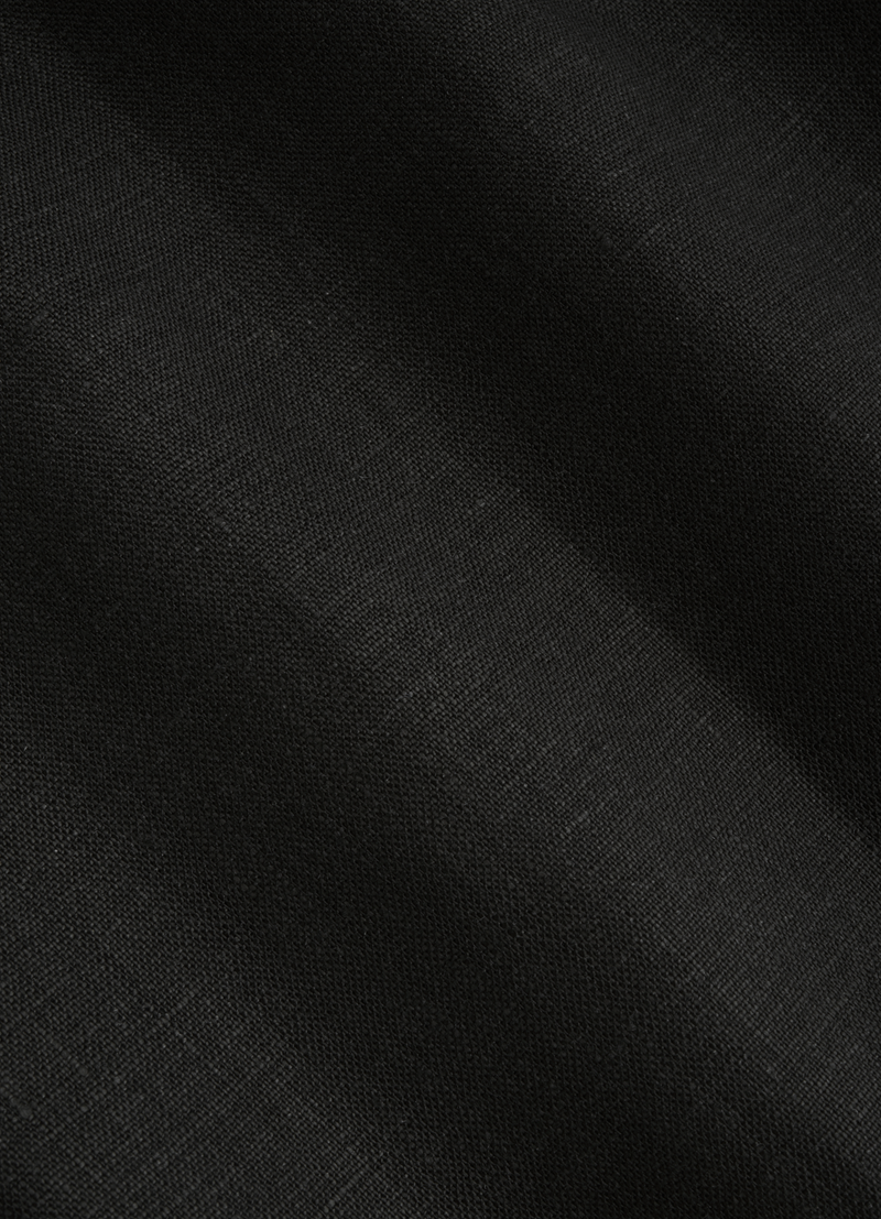 100% Linen Shirt Black