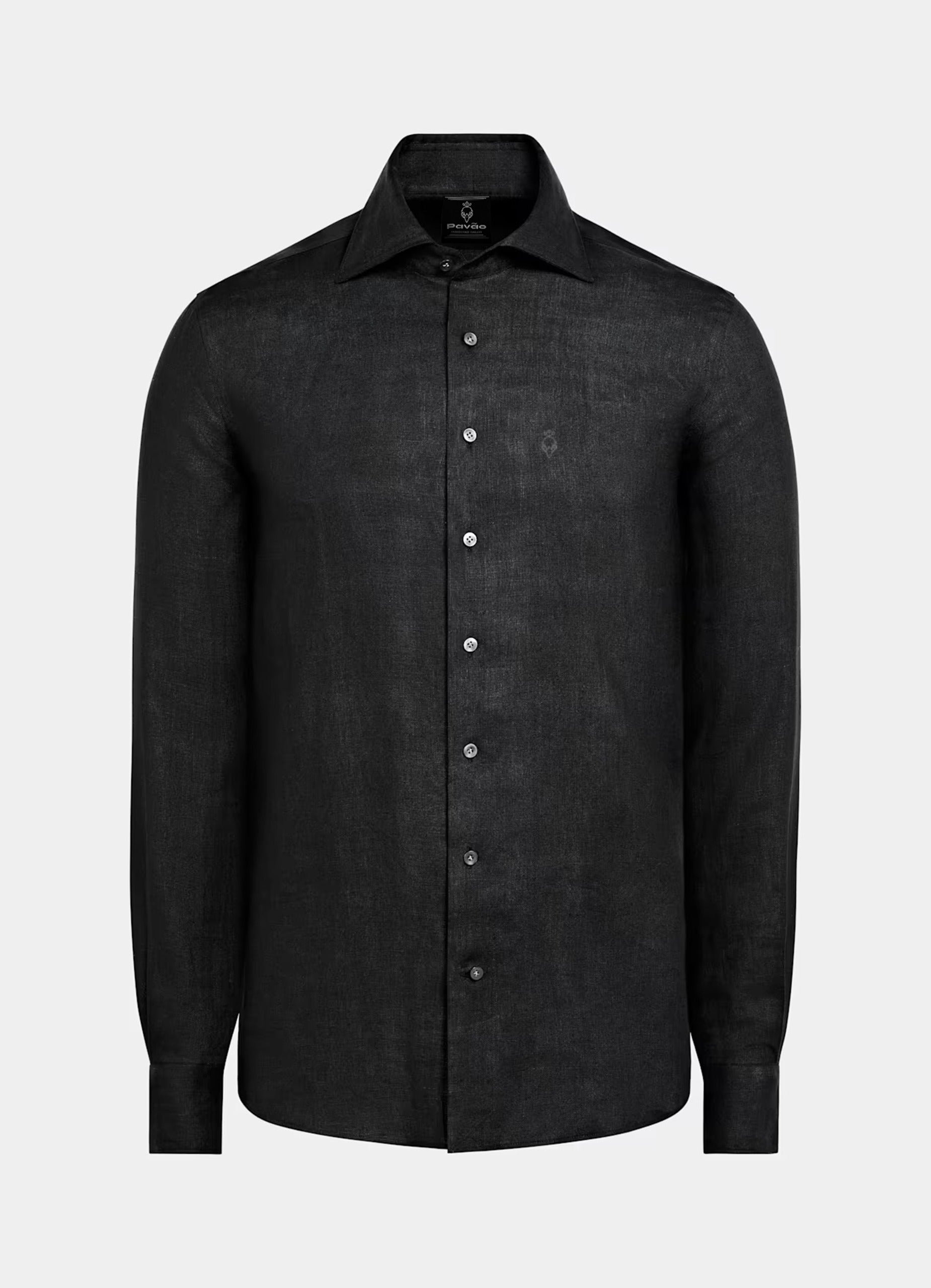 100% Linen Shirt Black