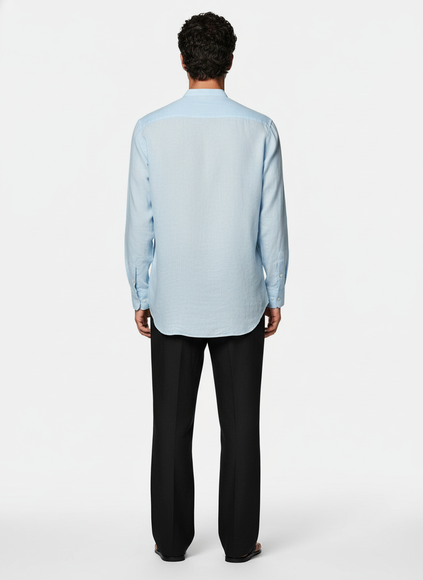 100% Linen Kurta Blue