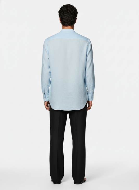 100% Linen Kurta Blue