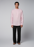 100% Linen Kurta Brandy Rose