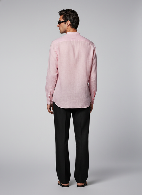 100% Linen Kurta Brandy Rose