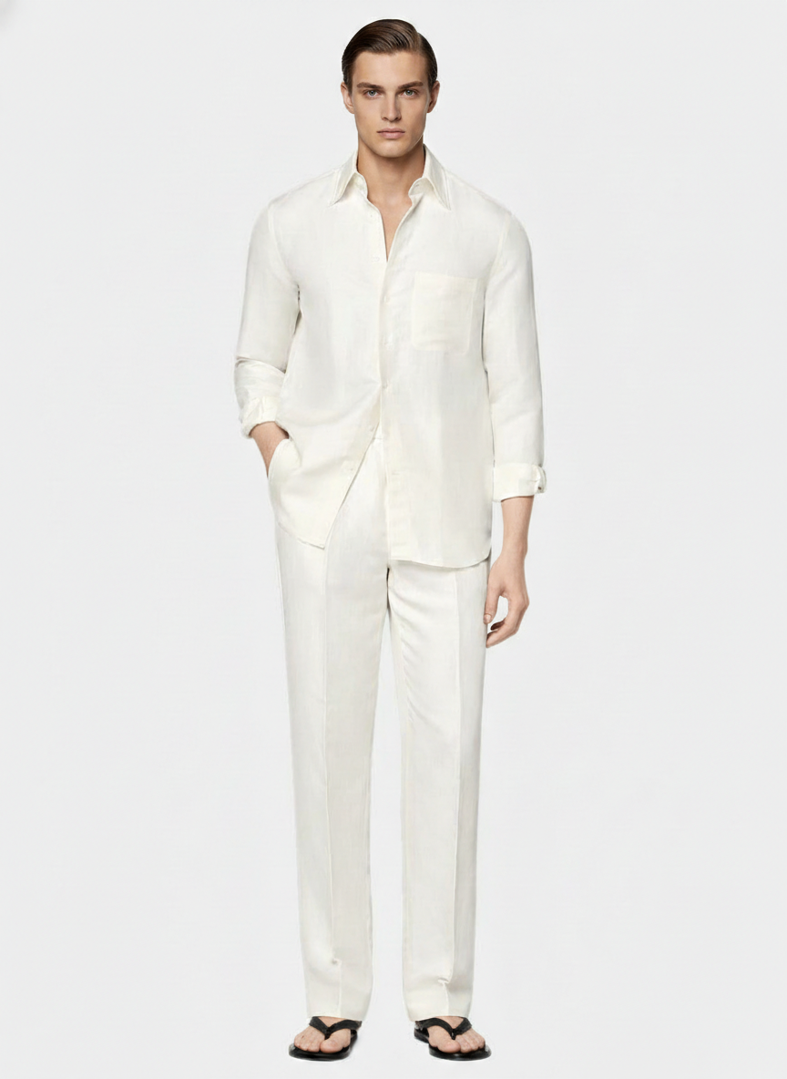 100% Linen Shirt Cream