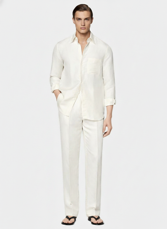 100% Linen Shirt Cream