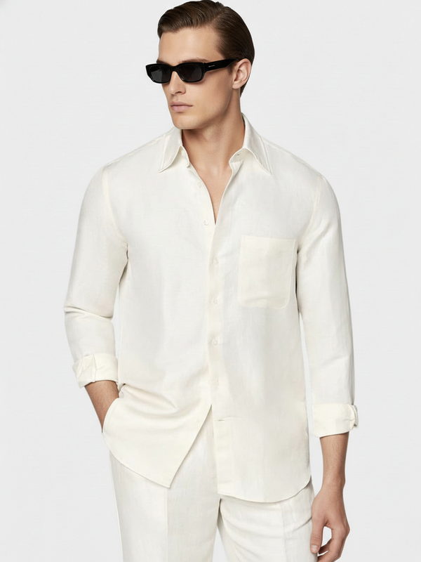 100% Linen Shirt Cream