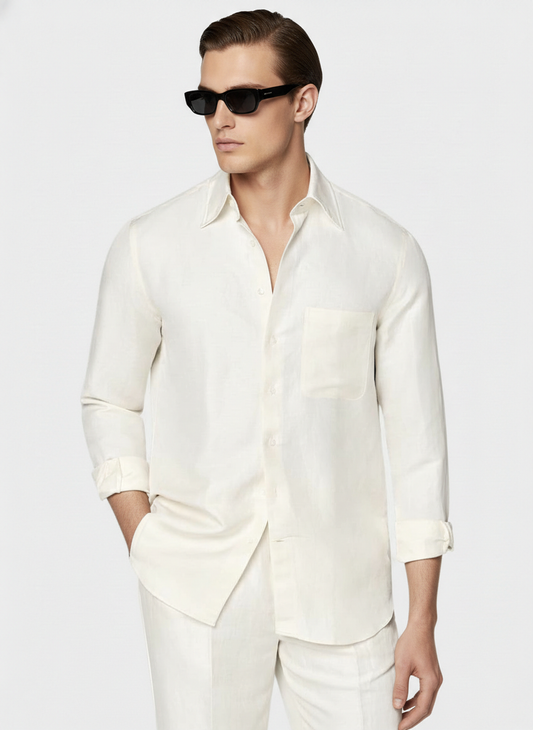 100% Linen Shirt Cream