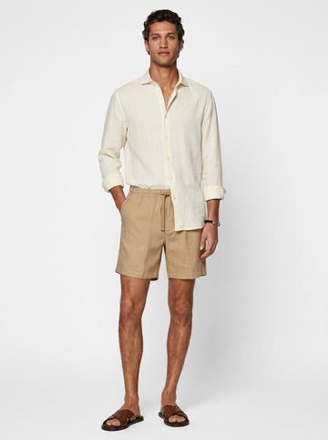 Ivory Linen Casual Shirt