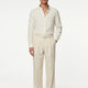 Ivory Linen Mandarin Shirt