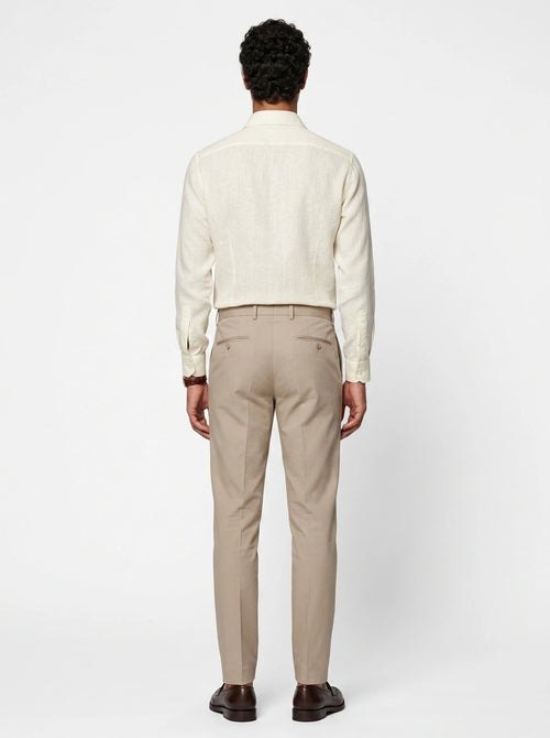 Ivory Linen Cut-Away Shirt