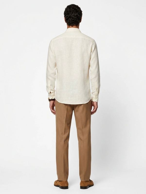 100% Linen Formal Shirt Ivory