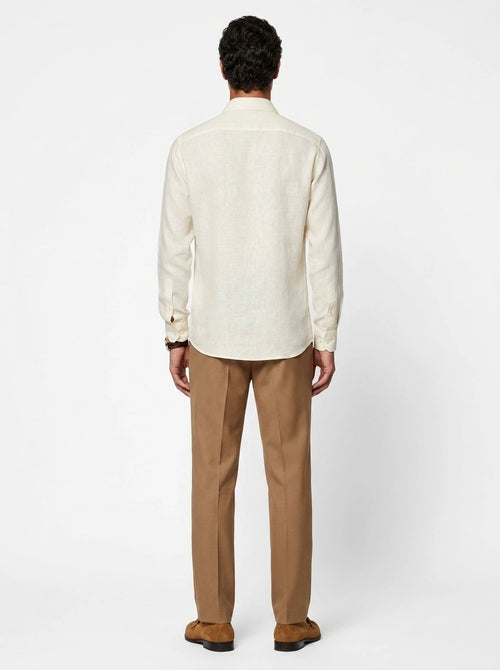 Ivory Linen Formal Shirt