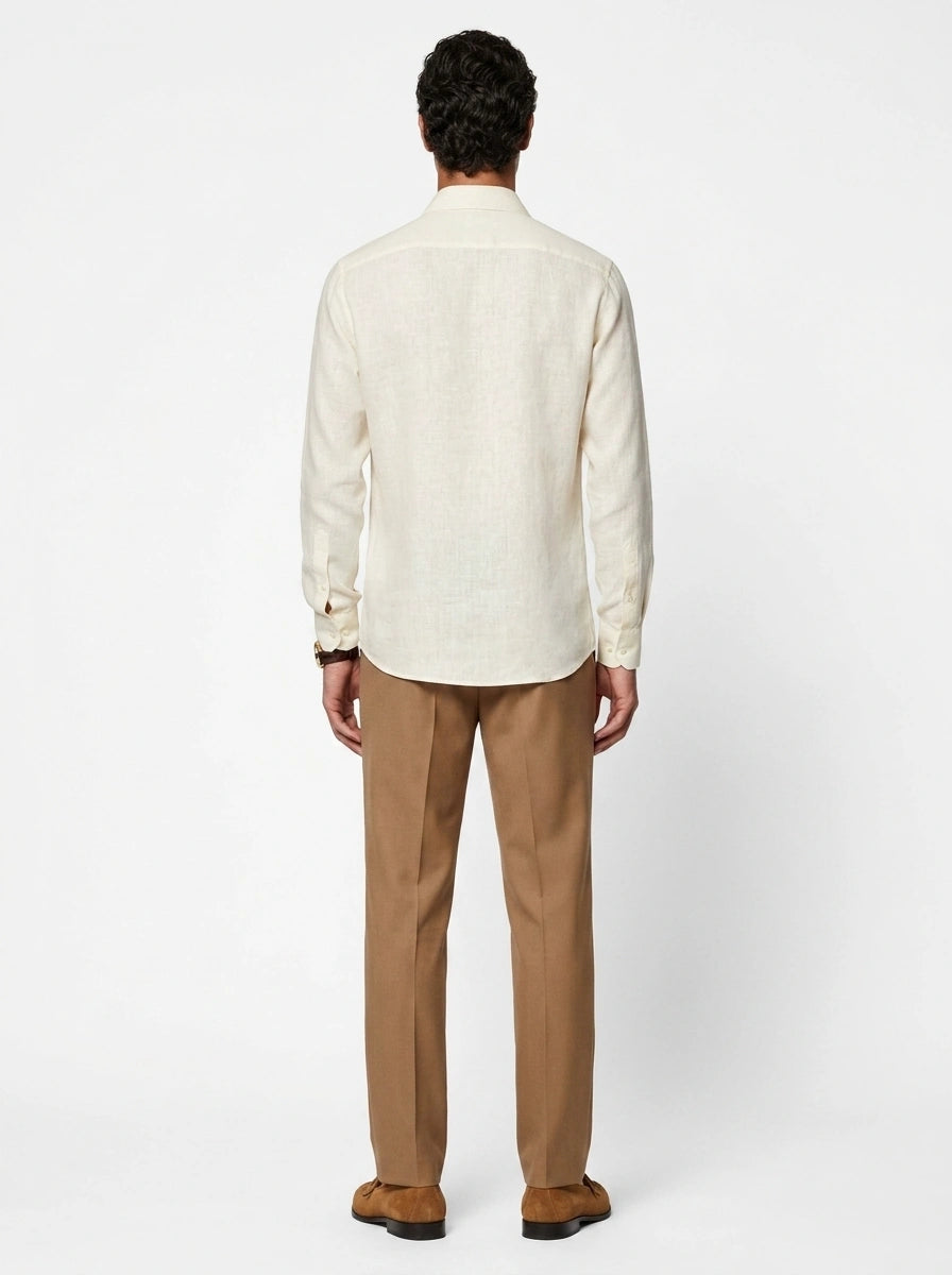 Ivory Linen Formal Shirt