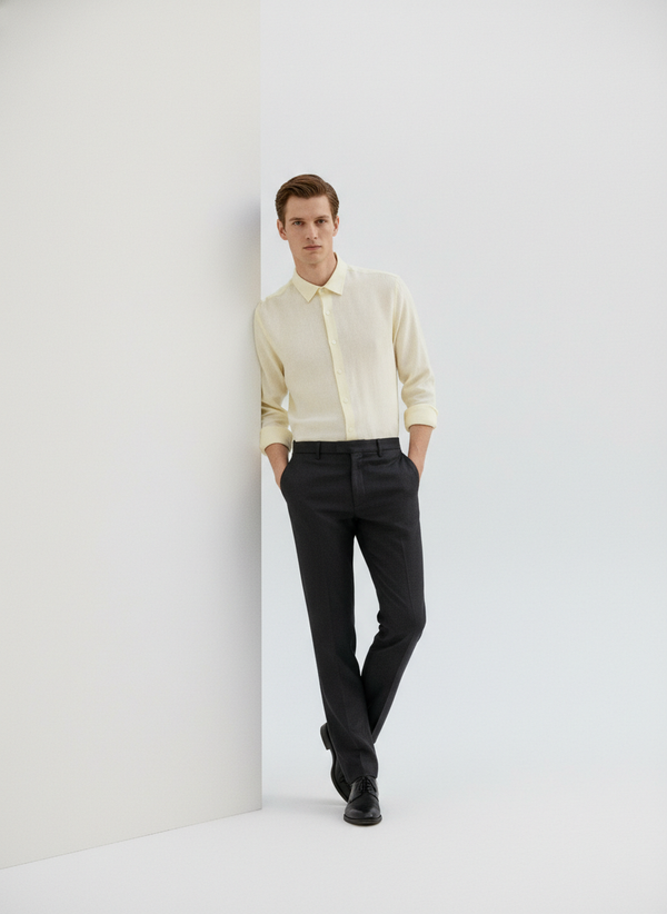 100% Linen Shirt Cream