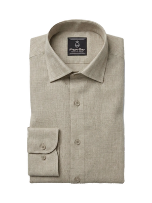 100% Linen Formal Shirt Camel Beige