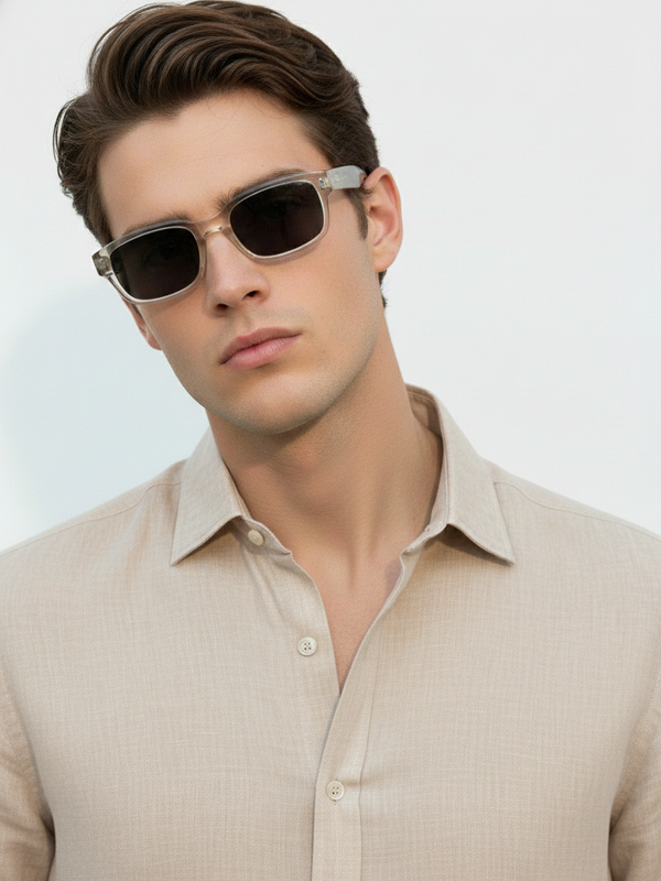 100% Linen Shirt Dark Biege