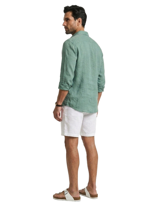 100% Linen Casual Shirt Mint Green