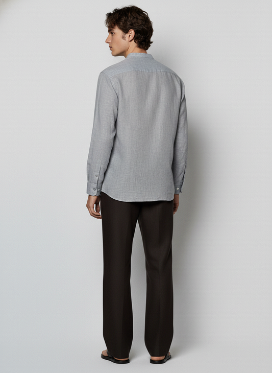100% Linen Kurta Grey