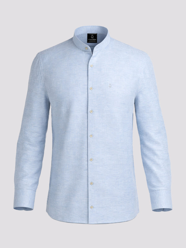 100% Linen Shirt Light Blue