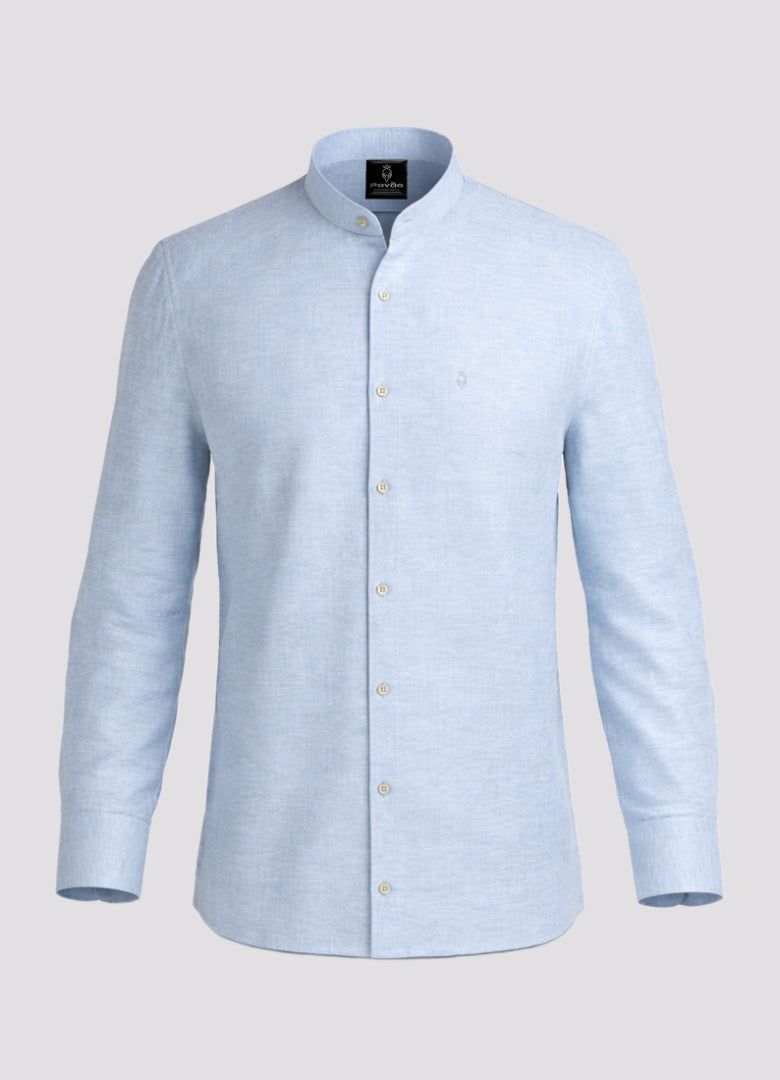 100% Linen Shirt Light Blue