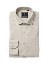 100% Linen Formal Shirt Sand Beige