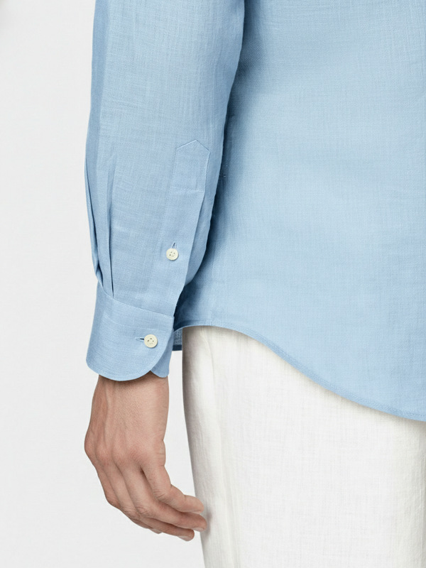 100% Linen Shirt Light Blue