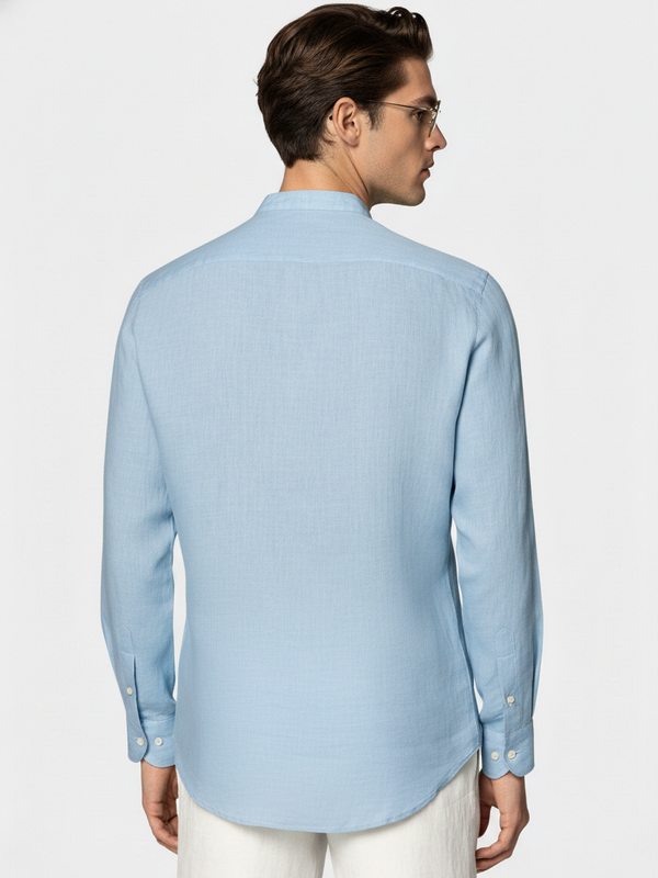 100% Linen Shirt Light Blue