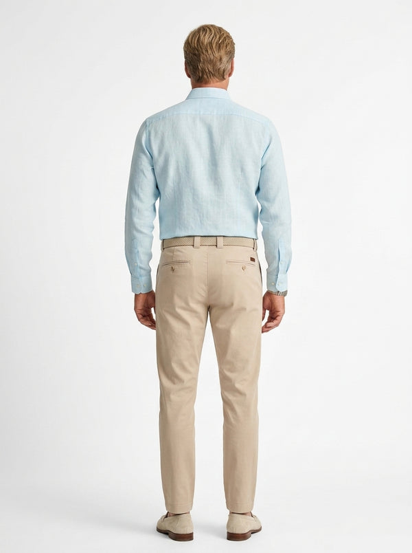 100% Linen Formal Shirt Sky Blue