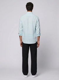 100% Linen Casual Shirt Sky Blue