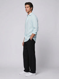 100% Linen Casual Shirt Sky Blue