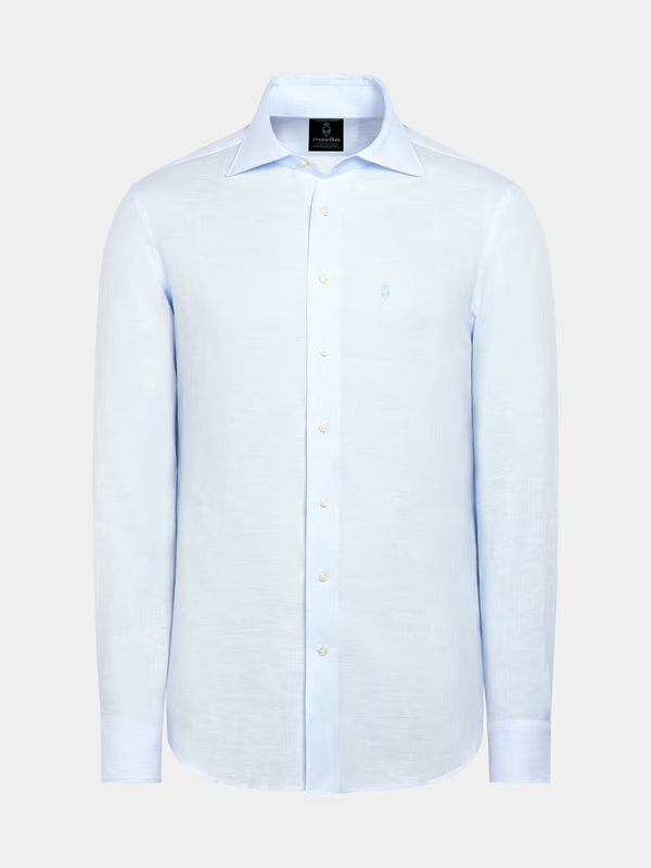 100% Linen Shirt Light Blue