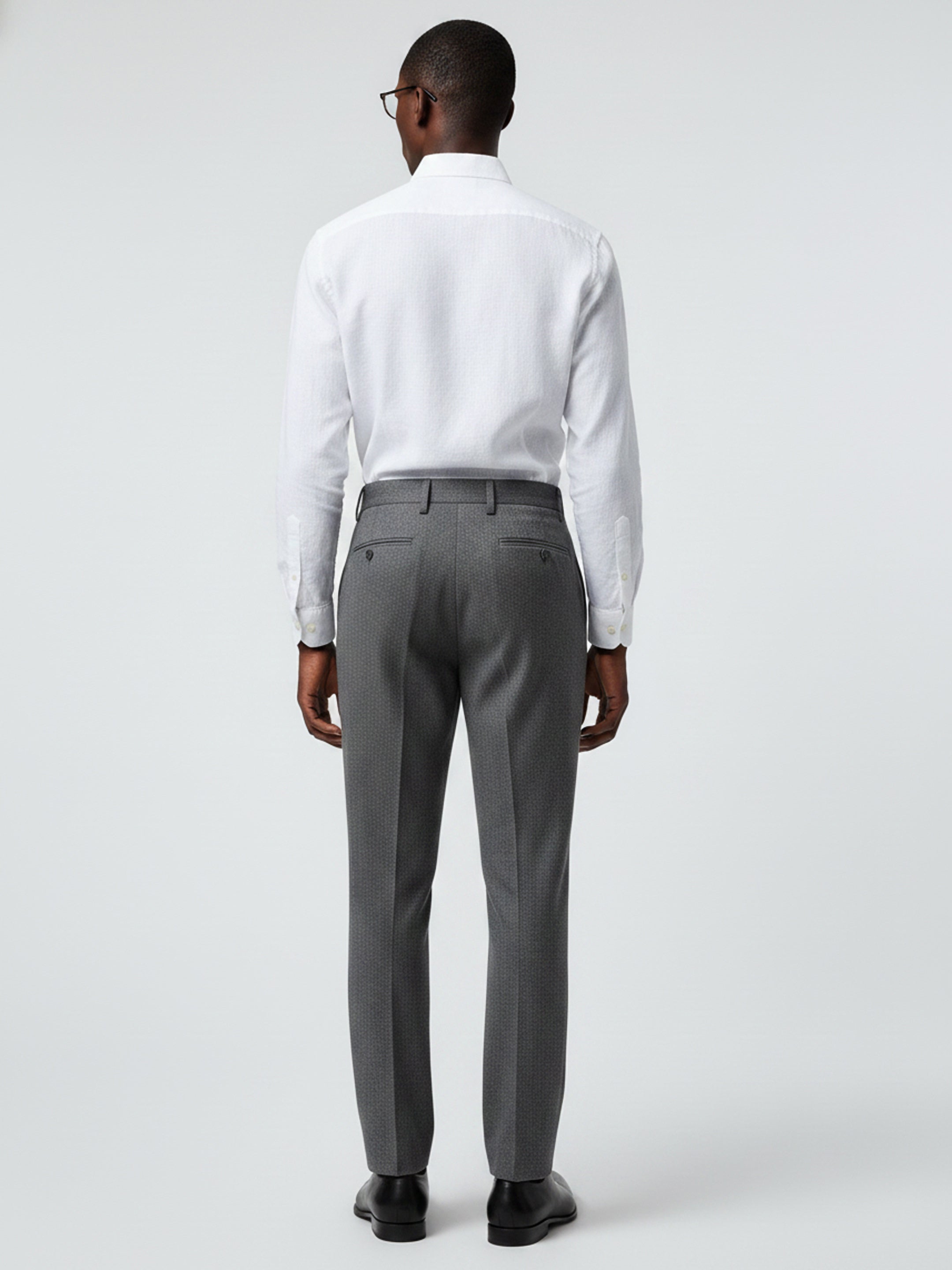 Long Collar Formal Linen Shirt With Pocket White