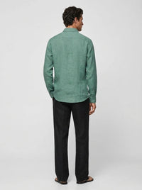 100% Linen Casual Shirt Mint Green