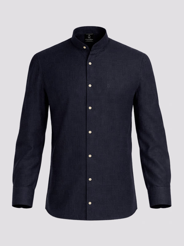 100% Linen Shirt Navy Blue