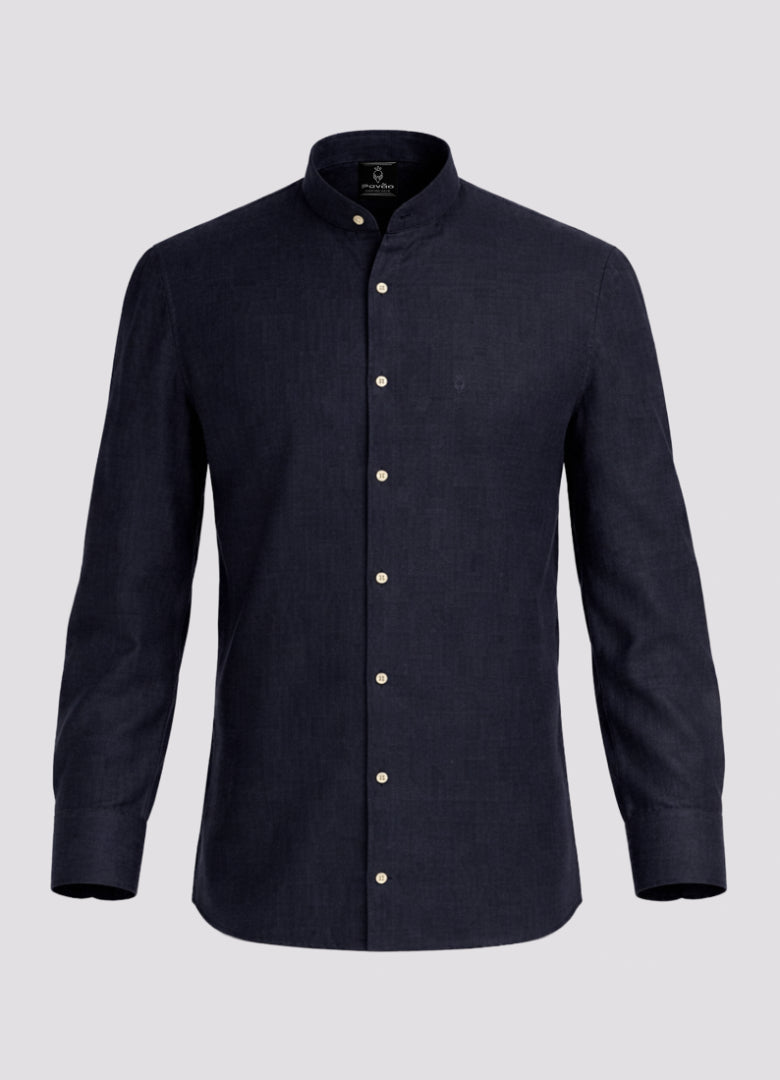 100% Linen Shirt Navy Blue