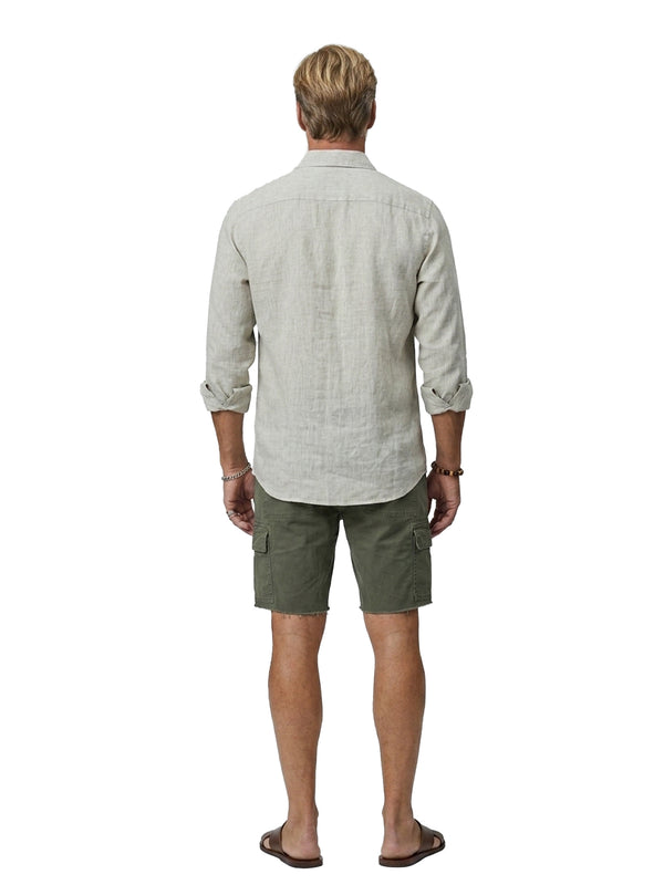 100% Linen Casual Shirt Sand Beige