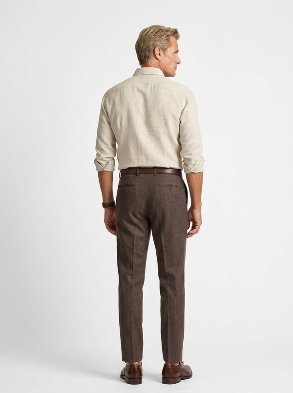 100% Linen Formal Shirt Sand Beige